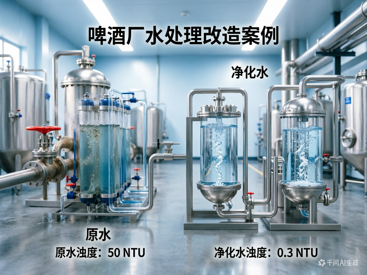 案例：某知名啤酒厂水处理改造，口感一致性提升显著