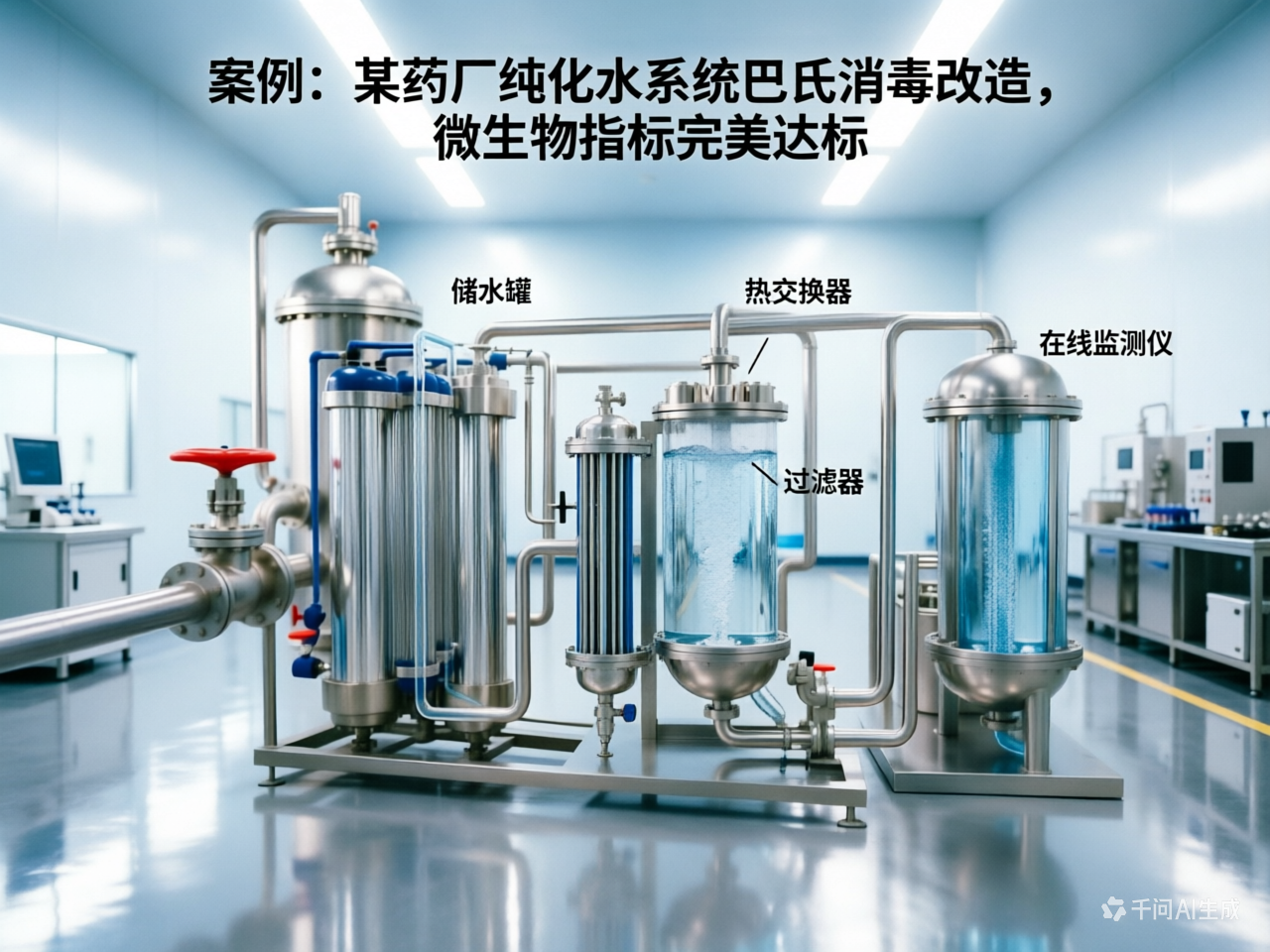 💧 案例：某药厂纯化水系统巴氏消毒改造，微生物指标完美达标