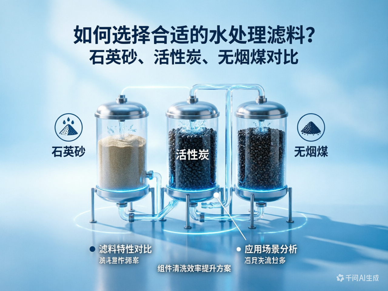 💧 如何选择合适的水处理滤料？石英砂、活性炭、无烟煤深度对比