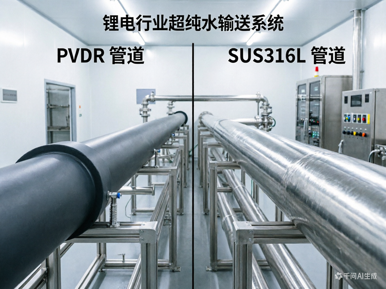 超纯水管道材质选择：PVDF与SUS316L在锂电行业的应用对比