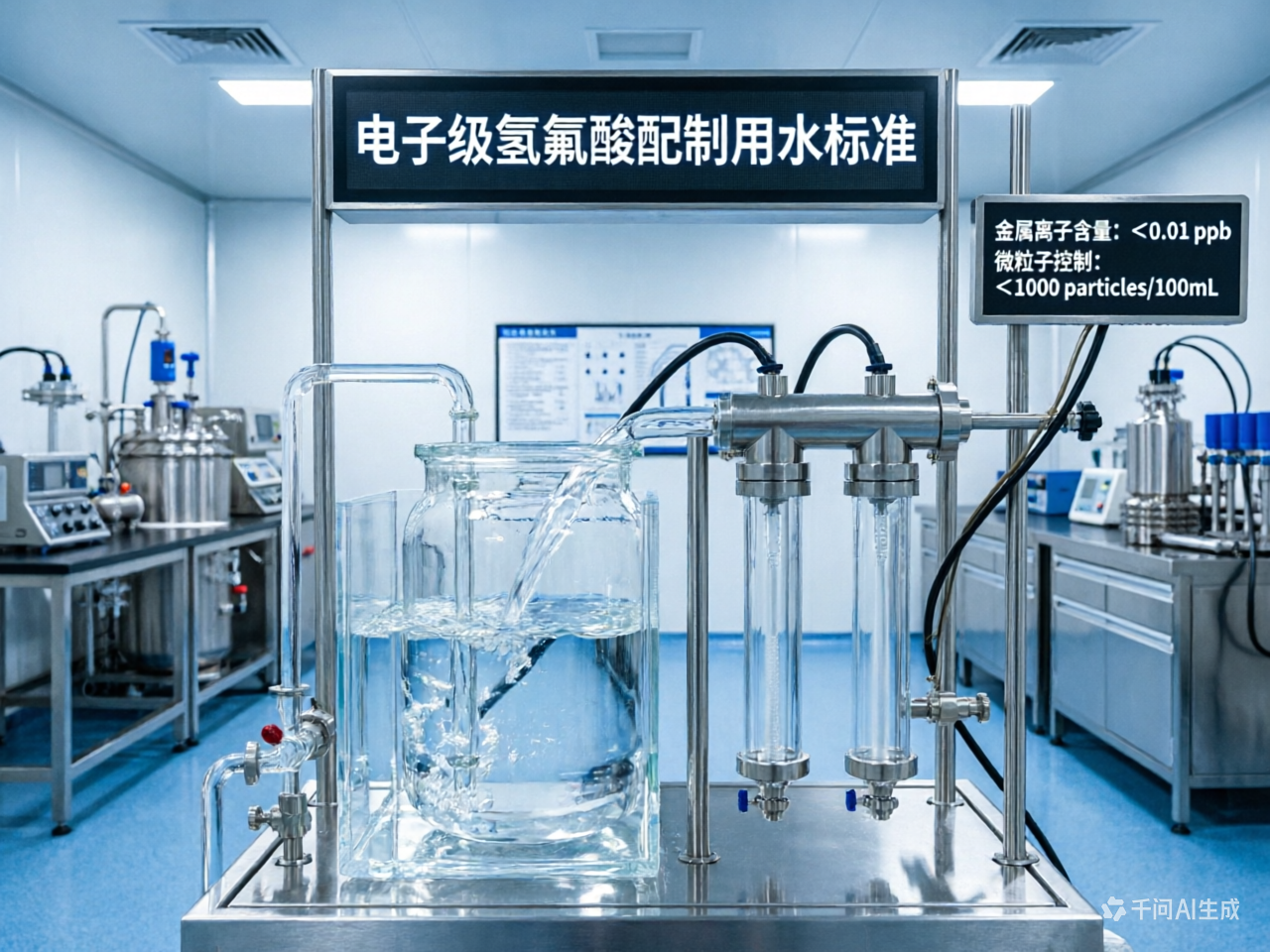 电子级氢氟酸配制用水标准：金属离子与微粒子的极致控制