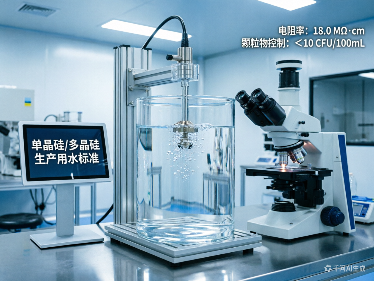 单晶硅/多晶硅生产用水标准：电阻率与颗粒物的严格控制